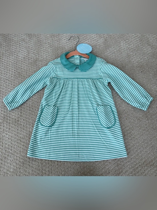 Little English Other - Little English Mint Green Striped Peter Pan Collar Dress